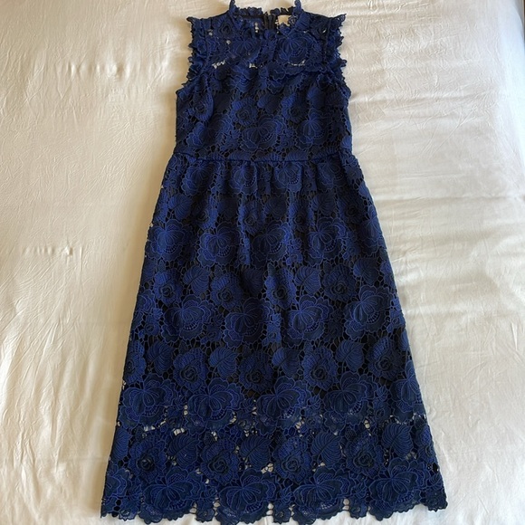 Kate Spade New York Adriatic Blue Lace Dress - Size 4 - Picture 3 of 9